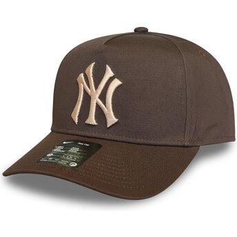 Gorra curva marrón snapback Rise Structured A-Frame26 de New York Yankees MLB de Nike