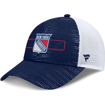 Gorra trucker azul marino y blanca Structured Meshback de New York Rangers NHL de Fanatics