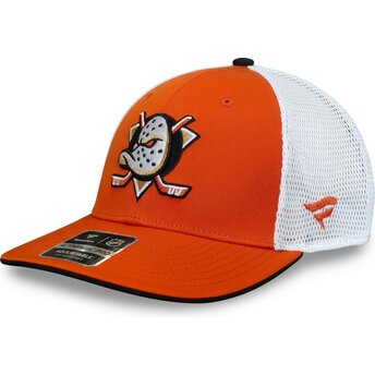 Gorra trucker naranja y blanca Structured Mid-Crown de Anaheim Ducks NHL de Fanatics