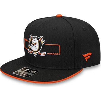 Gorra plana negra y naranja snapback Structured de Anaheim Ducks NHL de Fanatics