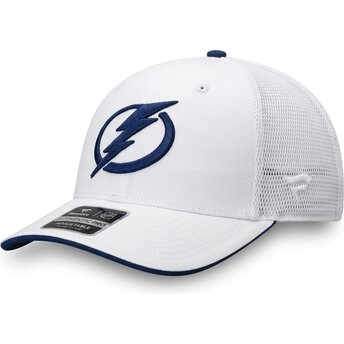 Gorra trucker blanca Structured Mid-Crown de Tampa Bay Lightning NHL de Fanatics