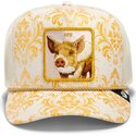 gorra-trucker-dorada-y-blanca-cerdo-ate-gilded-beast-the-farm-de-goorin-bros