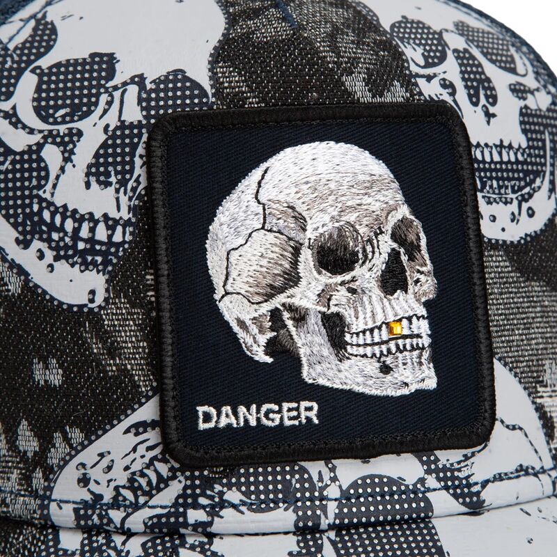 gorra-trucker-negra-y-azul-calavera-bone-head-danger-the-farm-de-goorin-bros