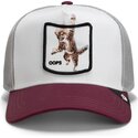 gorra-trucker-granate-y-blanca-gato-oops-migration-the-farm-de-goorin-bros