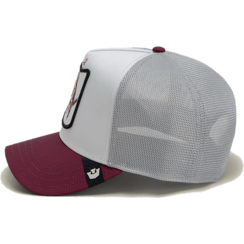 gorra-trucker-granate-y-blanca-gato-oops-migration-the-farm-de-goorin-bros