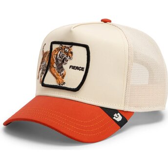 Gorra trucker beige y marrón tigre Fierce Migration The Farm de Goorin Bros.