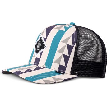 Gorra trucker multicolor y negra HFT Bauhaus Aztek de Djinns
