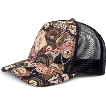 Gorra trucker multicolor y negra HFT Crasy Sofa Bear de Djinns