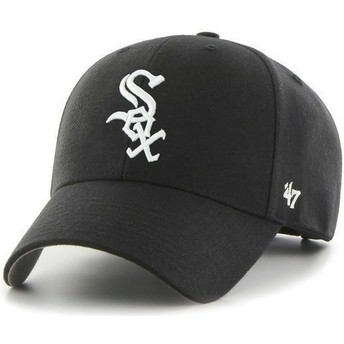Gorra visera curva negra lisa de MLB Chicago White Sox de 47 Brand