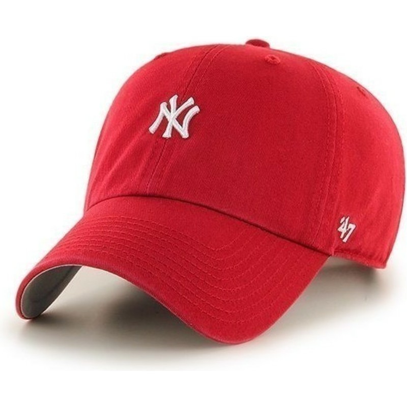 gorra-visera-curva-roja-con-logo-pequeno-de-mlb-new-york-yankees-de-47-brand