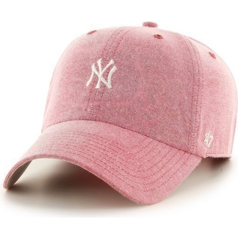 gorra-visera-curva-roja-con-logo-pequeno-blanco-de-mlb-new-york-yankees-de-47-brand
