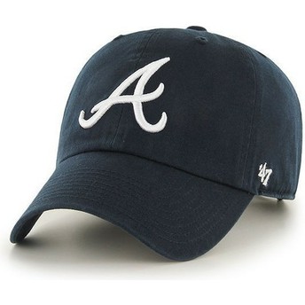 Gorra visera curva azul marino con logo frontal de MLB Atlanta Braves de 47 Brand