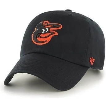 Gorra visera curva negra con logo frontal de MLB Baltimore Orioles de 47 Brand