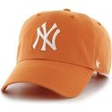 gorra-visera-curva-naranja-con-logo-frontal-grande-de-mlb-new-york-yankees-de-47-brand
