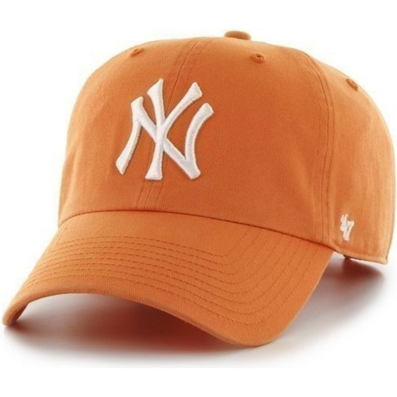 gorra-visera-curva-naranja-con-logo-frontal-grande-de-mlb-new-york-yankees-de-47-brand