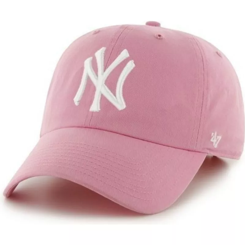 gorra-visera-curva-rosa-con-logo-frontal-grande-de-mlb-new-york-yankees-de-47-brand