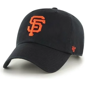 Gorra visera curva negra con logo frontal grande de MLB San Francisco Giants de 47 Brand